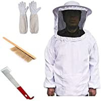 DIYARTS Traje Apicultura Ropa Protectora Profesional Anti Abeja Chaqueta Algodón Cuerpo Completo Pull Over con Velo…